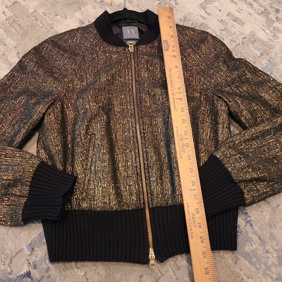 Armani Exchange wool blend gold metallic jacket - Picture 15 of 17